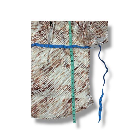 White House Black Market Silk Blend Burnout Blouse Size 0 Blush Ivory Romantic - Picture 3 of 6